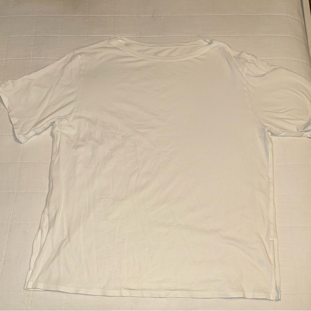 Lululemon Women’s Relaxed-Fit Boatneck T-Shirt - White - Size 8